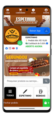 Site De Pedidos Delivery Para Bolos, Doces, Açaiteria Açai.