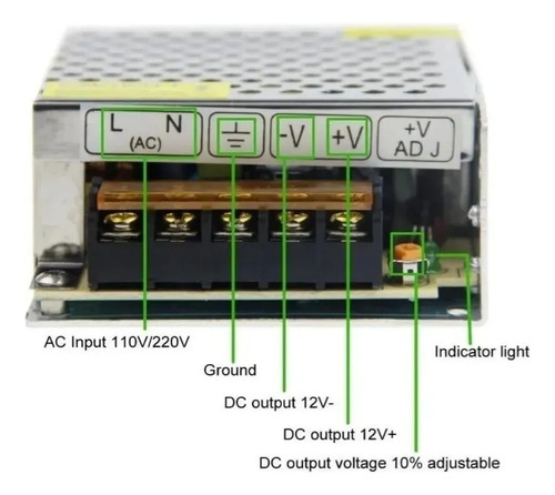 Fuente De Poder Switching 12v 5a Transformador 60w / 217016
