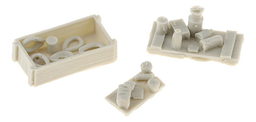 1:35 Escala Resina Comida Salchicha Pan Frutas Modelo Escena