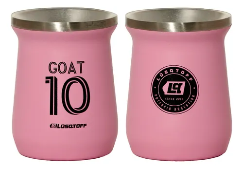 comprar Mate Rosa Acero Inoxidable Goat Messi 300ml Lusqtoff Matlr-9