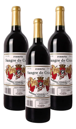 Pack De 3 Vino Tinto Sangre De Cristo 750ml