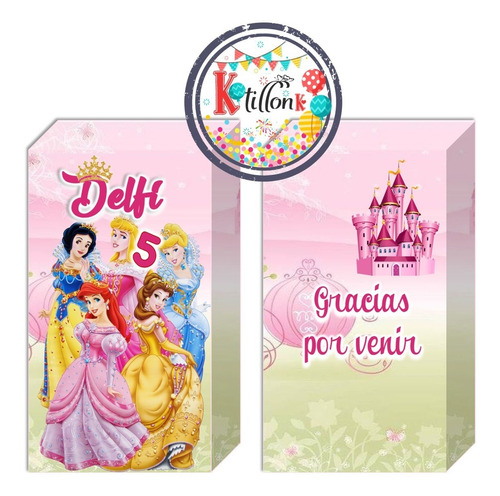 20 Bolsas Golosineras, Princesas- Kotillonk