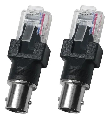 Luorng 2pcs Bnc A Rj45 Ethernet Adaptador Network Head De A