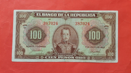 Cien Pesos 1945 Colombia.