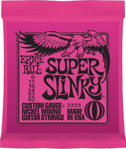 Cordas Guitarra Ernie Ball 2223 Super Slinky 009 Original