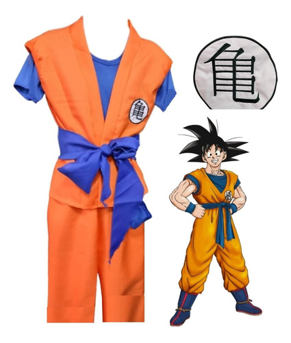 Disfraz Goku Dragon Ball Z. (bordado) Niño Talla 4 A La 16
