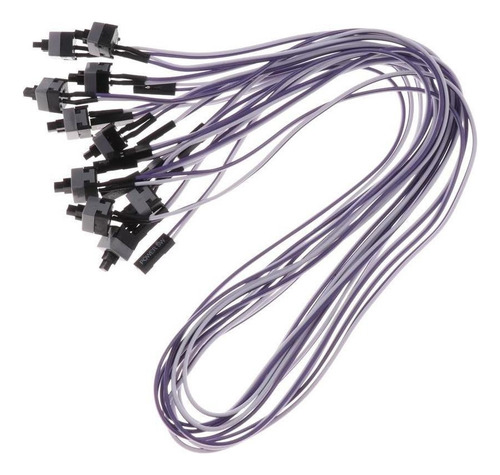 10pcs 2pin Cable De Alimentación De Escritorio Con Botón