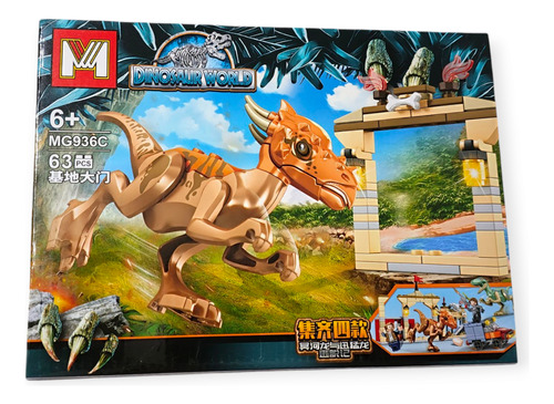 Set X 4 Dinosaurios Bloques Para Armar 296 Dino