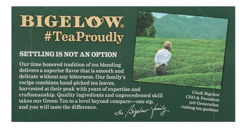 Bigelow Té Verde Clásico 20 Bolsitas