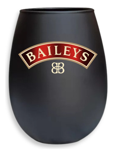 Vaso De Vidrio Negro Diseño Baileys 330ml Licores