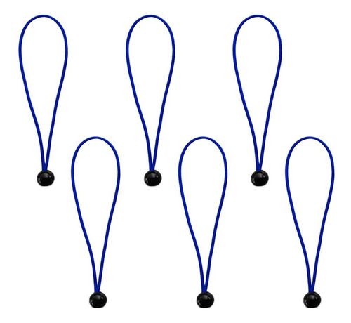6pcs Universal De Goma Elástica Equipaje Azul