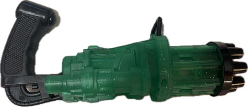 Brinquedo Lança Bolha De Sabão Pistola Arma Metralhadora Cor Verde