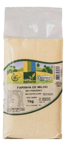 Kit 3x: Farinha De Milho Amarela Orgânica Coopernatural 1kg