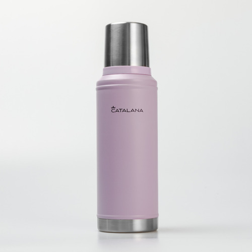 Kit Termo 1l + Mate 236ml Doble Acero Inox Frio Calor 20hs Lila