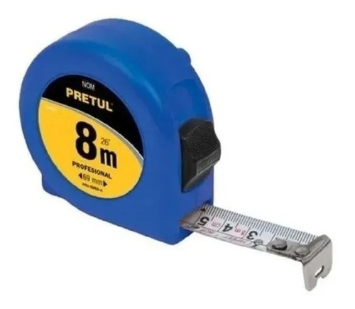 Cinta Metrica 8 Metros 25mm Pretul 21625 Mm Y Pulgadas