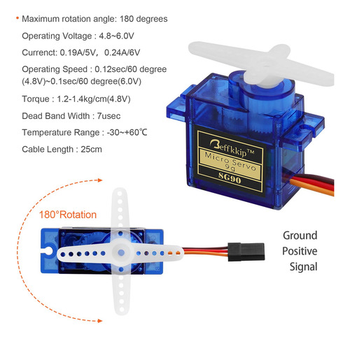 Rc Servo 16 Uds Sg90 9g Micro Servos Kit Para Rc Robot Helic