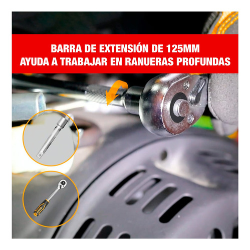 Set Juego De Dados Llave Tubo Ingco 24pcs ½'' Herramientas