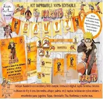 Comprar Kit Imprimible Candy Bar Naruto 100% Editable