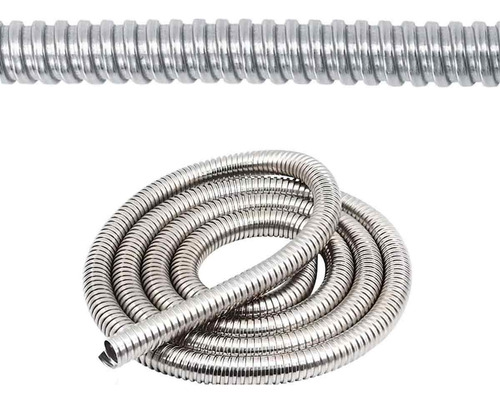 Rollo 10m Tubo Metalico Flexible Corrugado 1/2 PuLG Argos