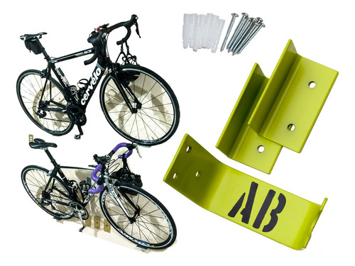 2 Soportes Para Colgar 2bicicletas En Pared,pintura Horneada