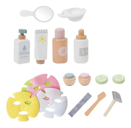 Set De Cuidado De Mascarillas De Maquillaje De Madera Simula