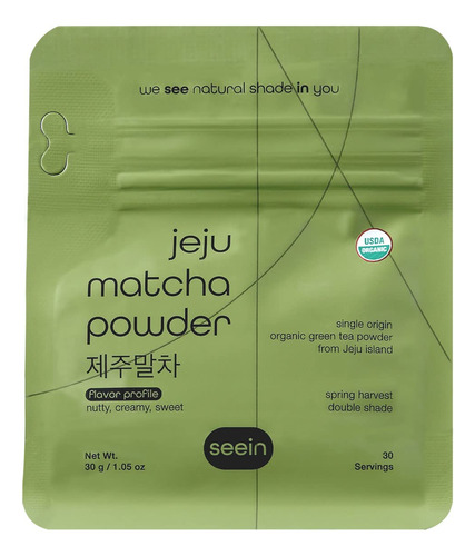 Seein Polvo Organico De Te Verde Matcha De Jeju Korea Premiu