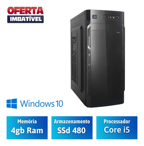 Imagem 1 de 1 de Computador Montado I5 4gb Ram Ssd 480gb Windows 10 Pró