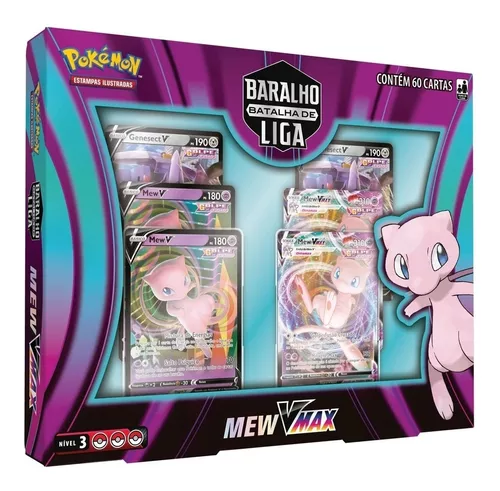 Pokémon Baralho Batalha de Liga Mew Vmax Com 60 Cartas Copag