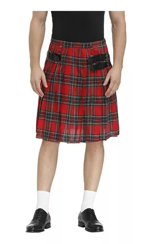 Disfraz Escocés Para Hombre De Kilt Cos, Con Cadena Plisada