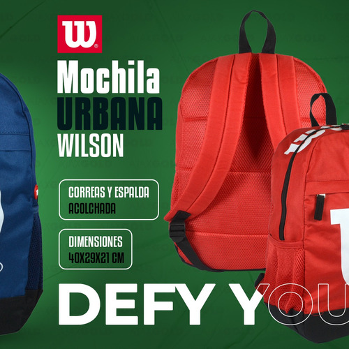 Imagen 5 de 10 de Mochila Wilson Porta Notebook Urbana Deportes Gym Reforzada