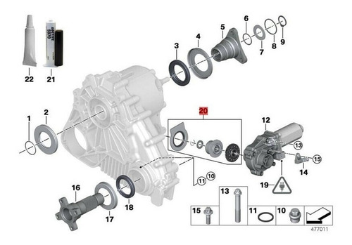 Engrane Reten Cople Motor Transfer Bmw 335 06-11, X3 04-08