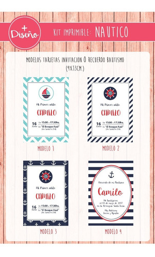 Kit Imprimible Personalizado Nautico