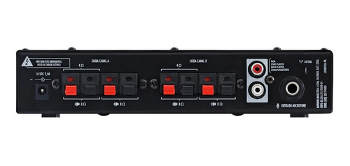 Imagem 2 de 3 de Amplificador Compact 400 Bluetooth Fm E 4 Saídas Som Hayonik