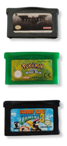 Gba Pokémon Verde Hoja Donkey Kong Country 3 Batman Español