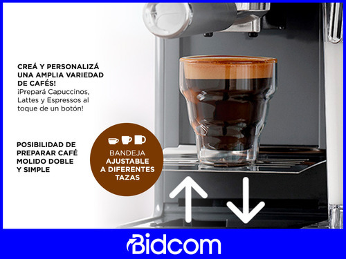 Cafetera Expresso Oster Capuccino Latte Apto Capsulas Em6801 Color Negro