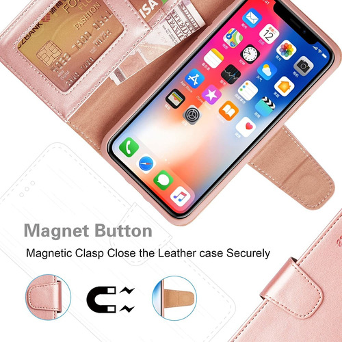 Arae Case For iPhone X/xs, Premium Pu Leather Wallet Case...