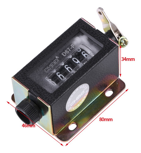 D67-f 5 Dígitos Mecánico Reiniciable Manual Contador De Traz