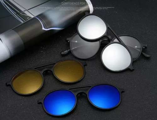 Lentes Armazón Clip 6 En 1 Magnético Para Graduar 2309a
