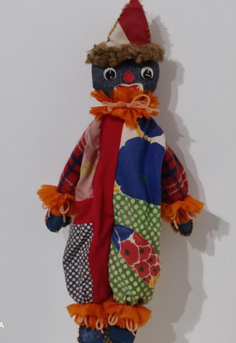 Muñeco Payaso De Tela Para Colgar En Pared (artesanal)