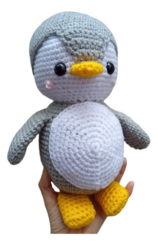 Pinguino Muñeco Tejido. Amigurumi Crochet. 30cm Alto Pingüi