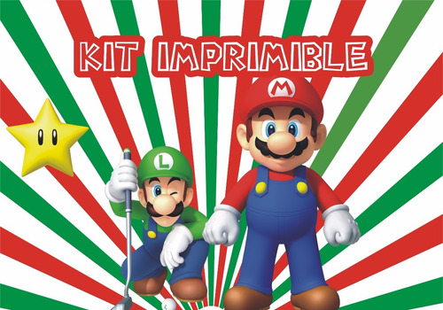 Super Mario Bros Kit Personalizado E Imprimible