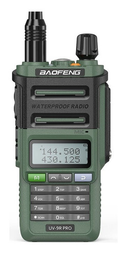 Walkie-talkie Baofeng Sumergible UV9R PRO y frecuencia VHF/UHF - verde oscuro 100V/240V