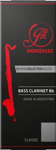 Caña Gonzalez Clarinete Bajo Si B Classic 3 Caja 5 Unidades