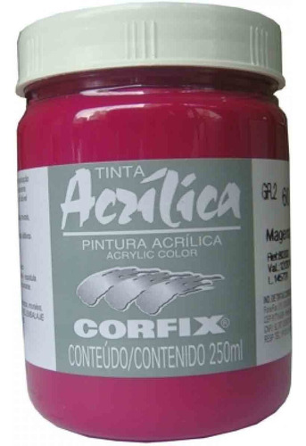 Tinta Acrílica Corfix 250ml Magenta 60 G2