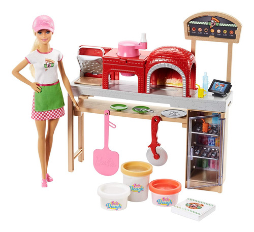Set De Juego Y Muñeca Barbie Pizza Maker 