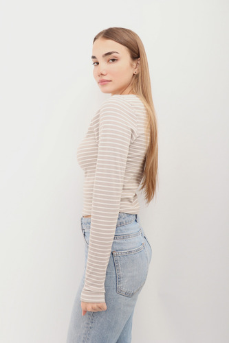 Remera Rayada Con Carterita Y Botones Alan