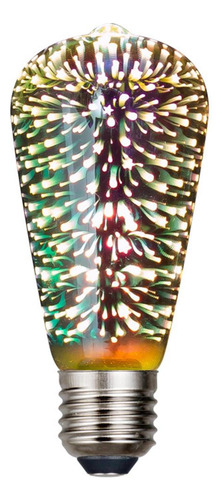 2x 3d Rgb Led Fuegos Artificiales Bombilla Para Mi