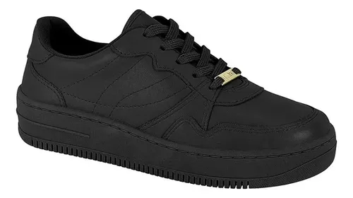 Tenis Casual Vizzano Feminino Leve Confortavel Original Preto 35 Br