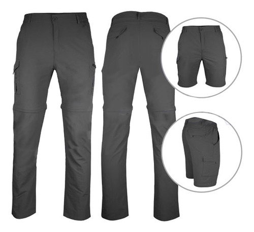 Pantalon Trekking Desmontable Hombre Secado Rapido 