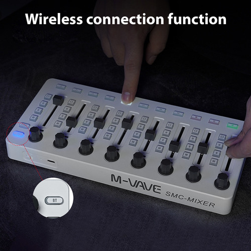 Console De Mixagem Midi Controller Midi Com 43 Botões 8 Botõ